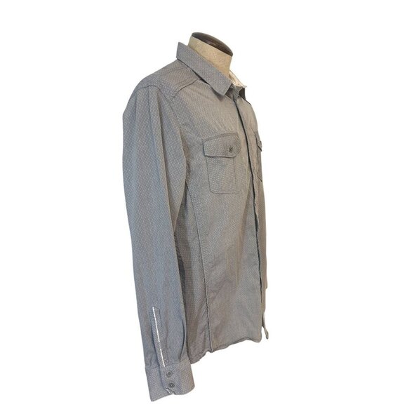 Buckle Black Mens Long Sleeve Button-Down Shirt Tailored Fit Size Large - Picture 2 of 5